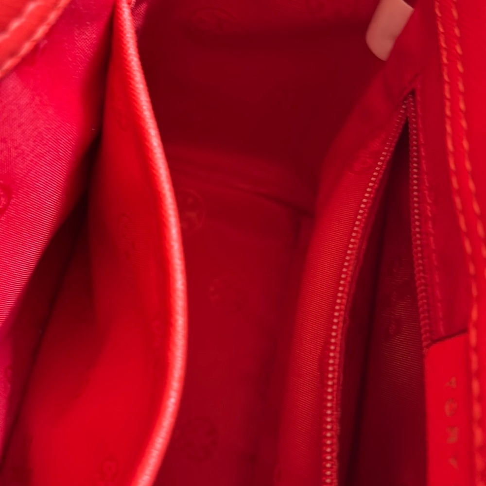 Tory Burch Emerson Mini Top Zip Tote (Brilliant Red) - Picture 7 of 13